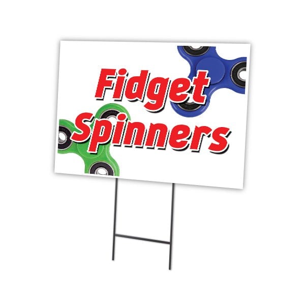 Signmission Fidget Spinner Yard Sign & Stake outdoor plastic coroplast window, C-1216-DS-Fidget Spinner C-1216-DS-Fidget Spinner - main